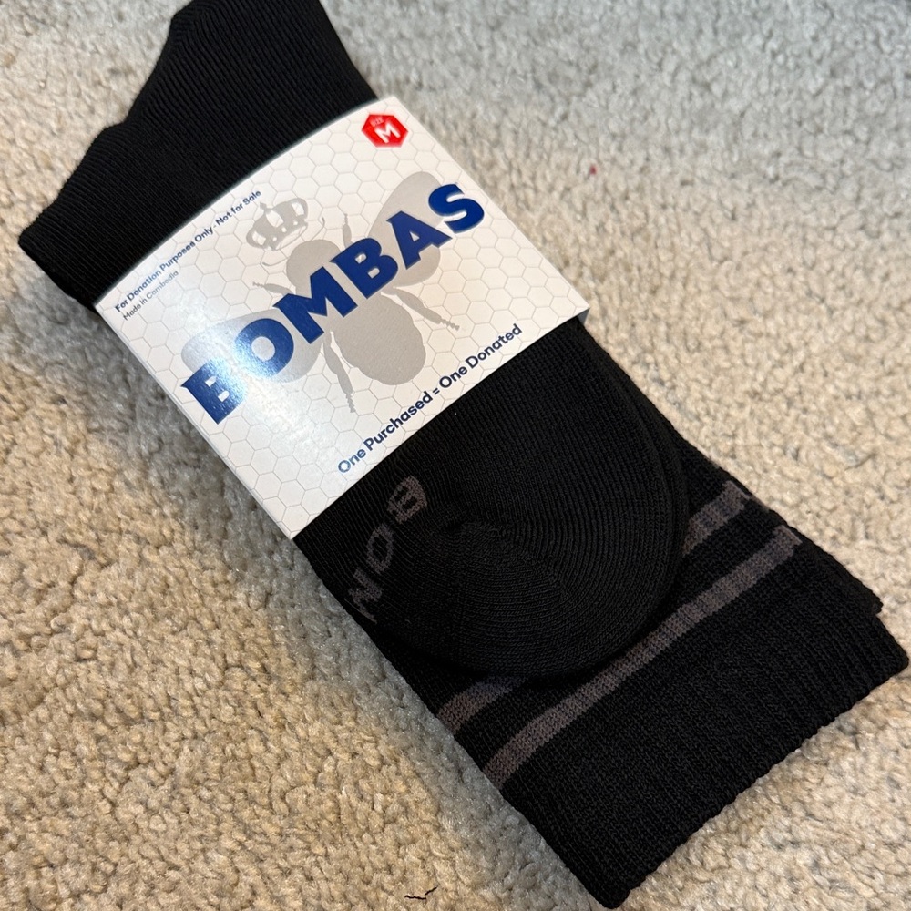 Bombas Men's Black and Gray Casual Socks